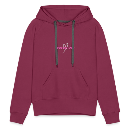 Frauen Premium Hoodie Always Lucky - Bordeaux