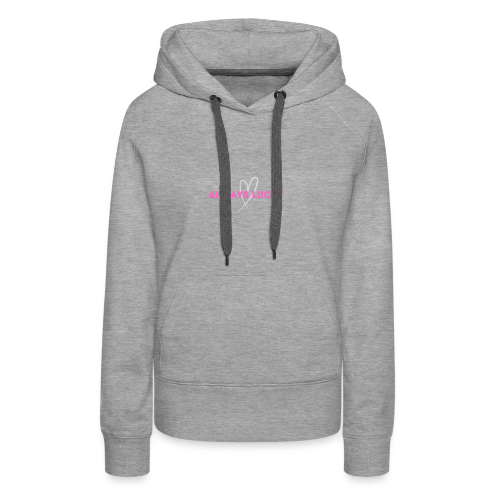 Frauen Premium Hoodie Always Lucky - Grau meliert