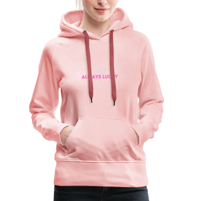 Frauen Premium Hoodie Always Lucky - Kristallrosa