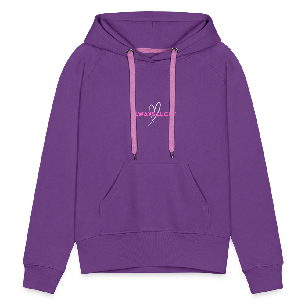 Frauen Premium Hoodie Always Lucky - Purple