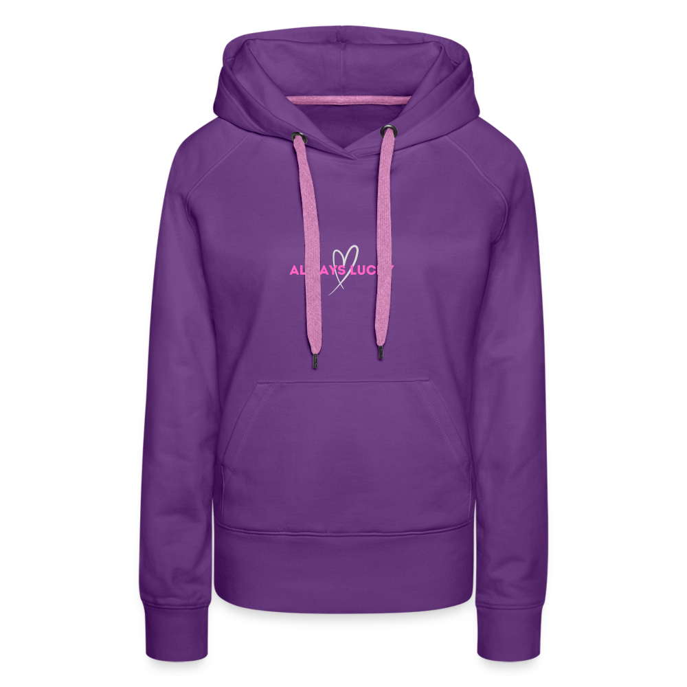 Frauen Premium Hoodie Always Lucky - Purple