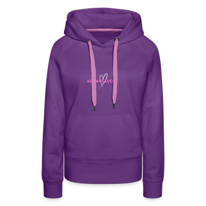 Frauen Premium Hoodie Always Lucky - Purple