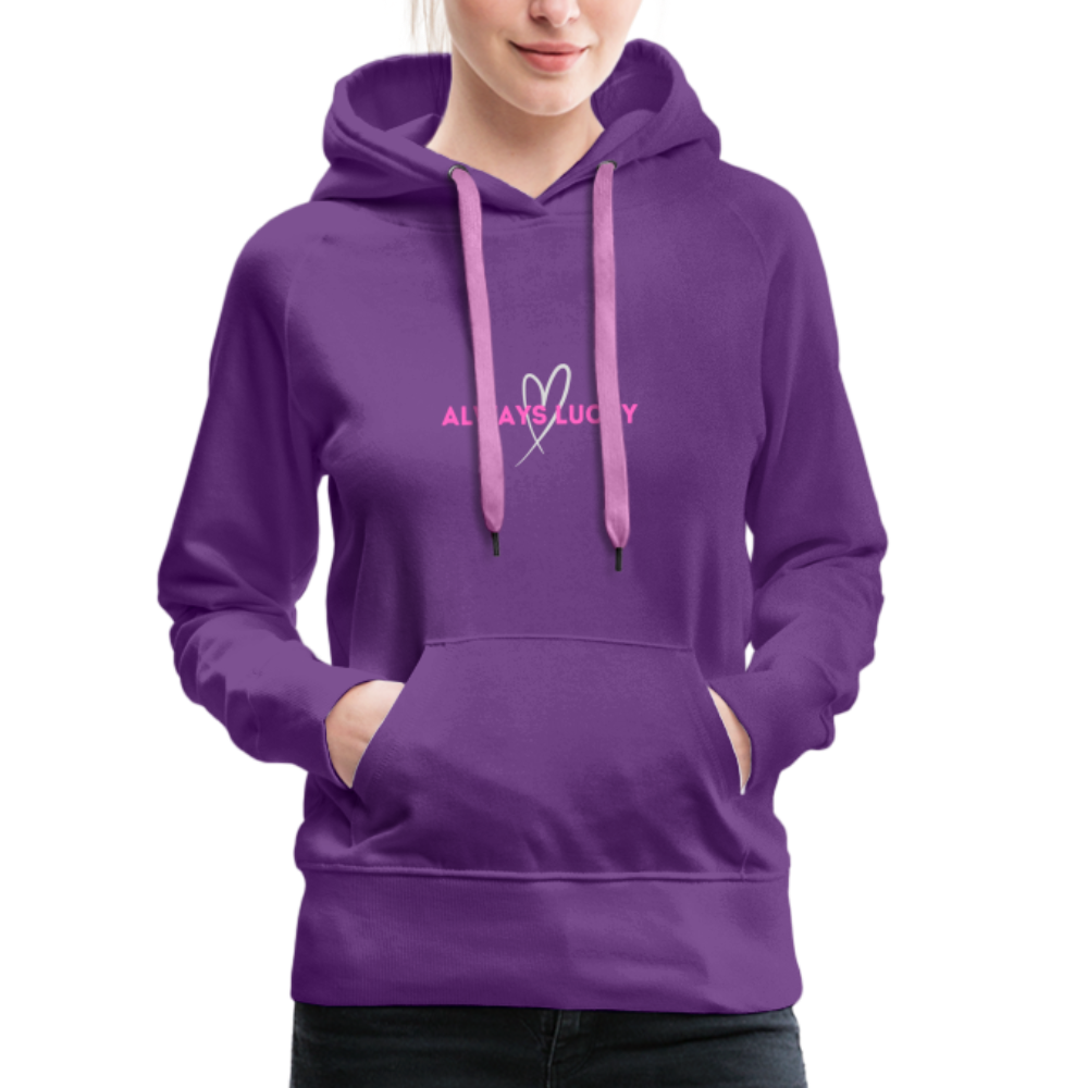 Frauen Premium Hoodie Always Lucky - Purple