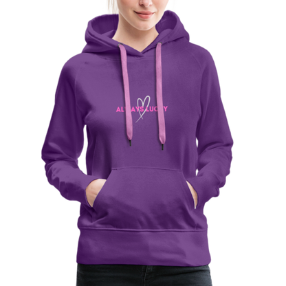 Frauen Premium Hoodie Always Lucky - Purple