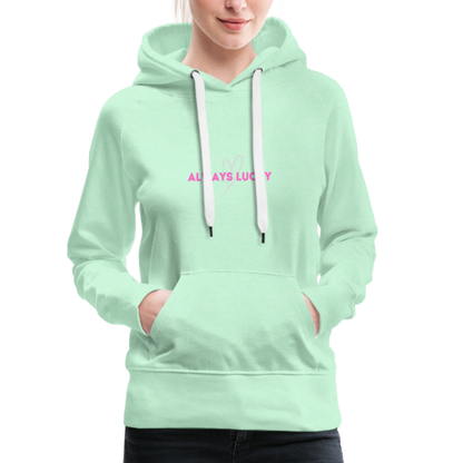 Frauen Premium Hoodie Always Lucky - helles Mintgrün