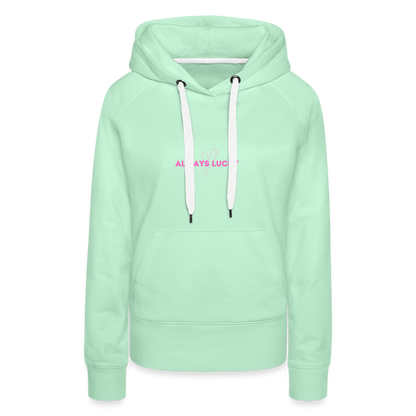 Frauen Premium Hoodie Always Lucky - helles Mintgrün