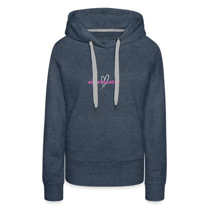 Frauen Premium Hoodie Always Lucky - Jeansblau