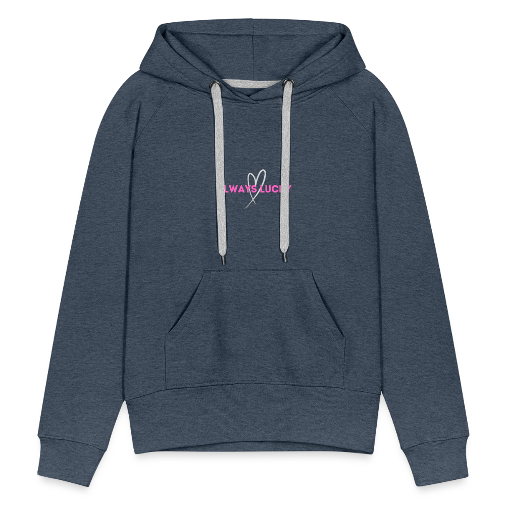 Frauen Premium Hoodie Always Lucky - Jeansblau