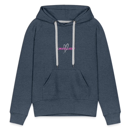 Frauen Premium Hoodie Always Lucky - Jeansblau