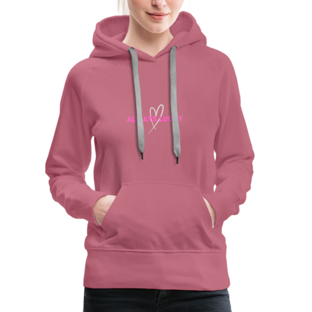 Frauen Premium Hoodie Always Lucky - Malve