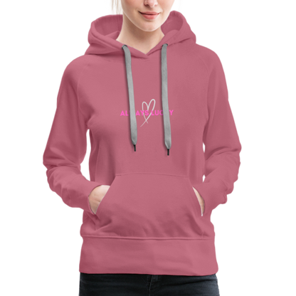 Frauen Premium Hoodie Always Lucky - Malve