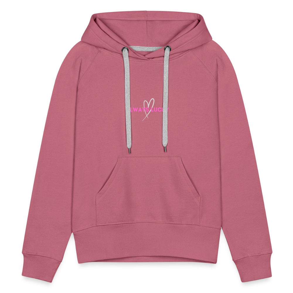 Frauen Premium Hoodie Always Lucky - Malve