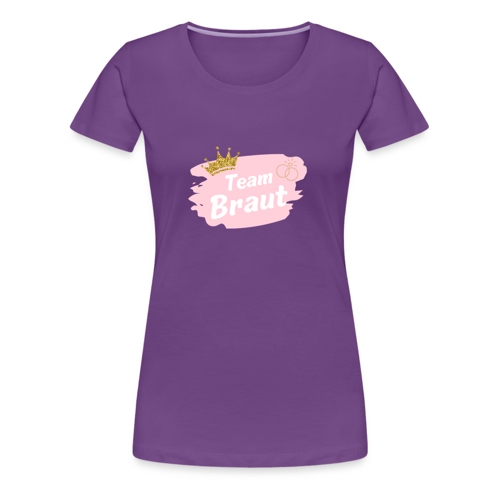 Frauen Premium T-Shirt Team Braut - Lila