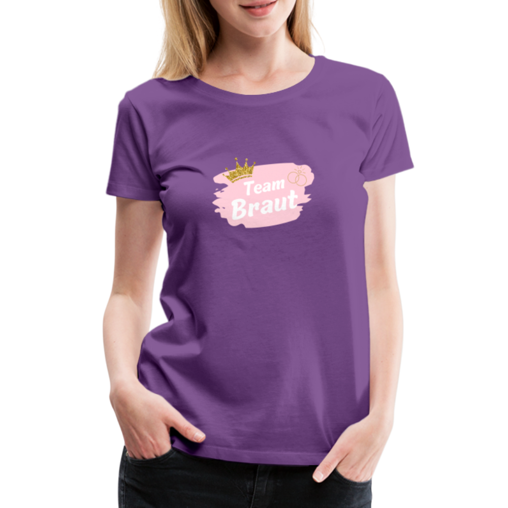 Frauen Premium T-Shirt Team Braut - Lila