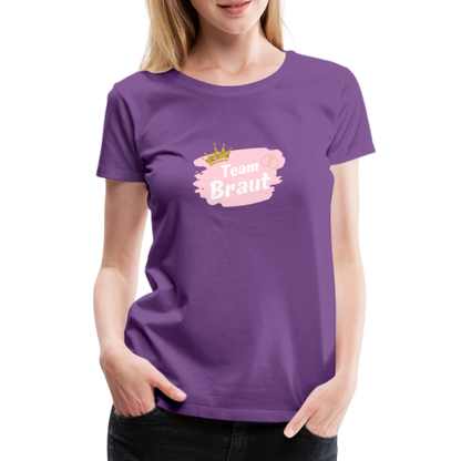 Frauen Premium T-Shirt Team Braut - Lila