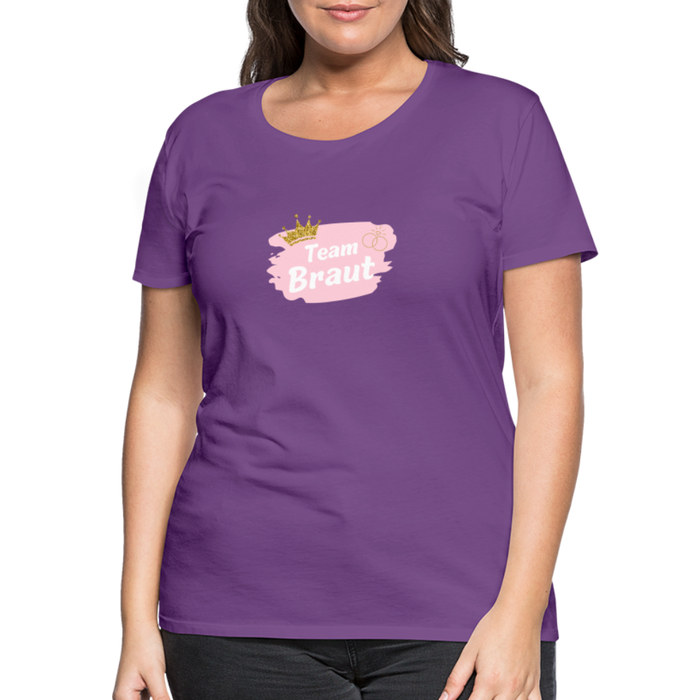 Frauen Premium T-Shirt Team Braut - Lila