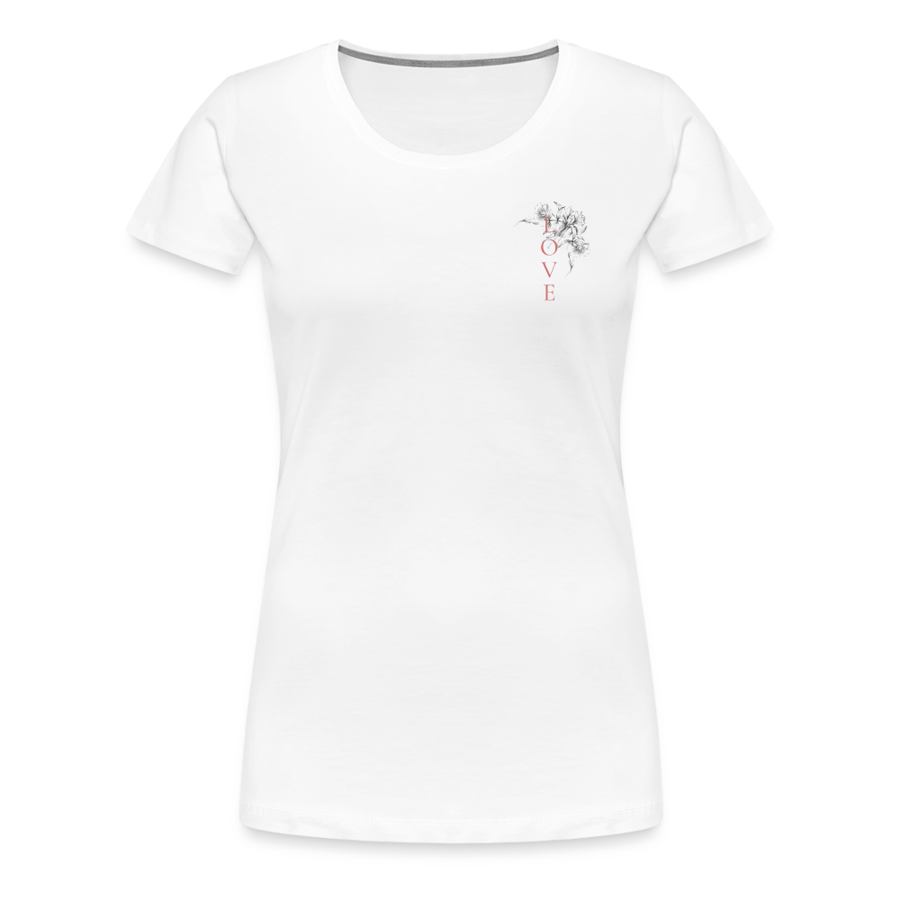 Frauen Premium T-Shirt Love - weiß