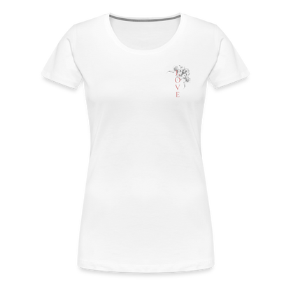 Frauen Premium T-Shirt Love - weiß