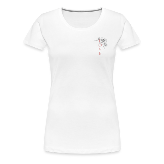 Frauen Premium T-Shirt Love - weiß