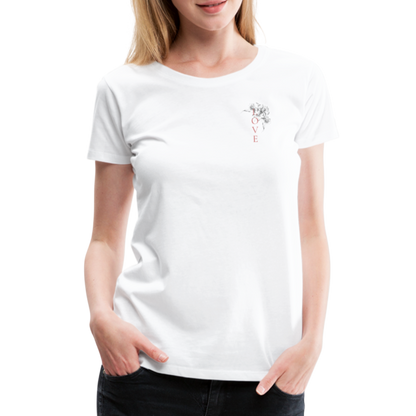 Frauen Premium T-Shirt Love - weiß