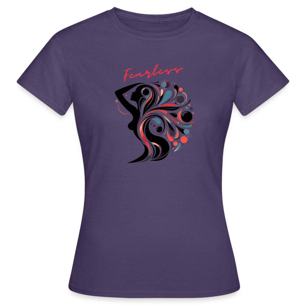 Frauen T-Shirt Fearless - Dunkellila