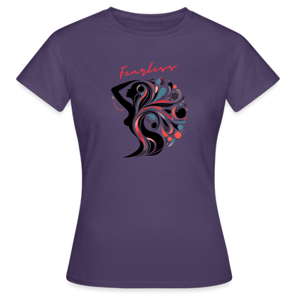 Frauen T-Shirt Fearless - Dunkellila