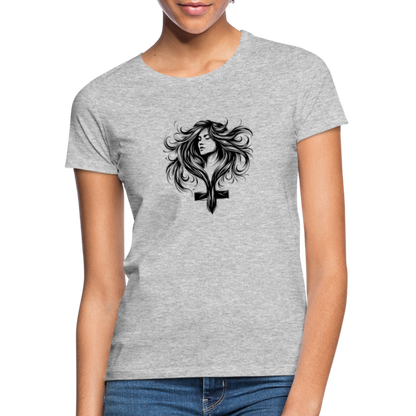 Frauen T-Shirt Stärke - Grau meliert