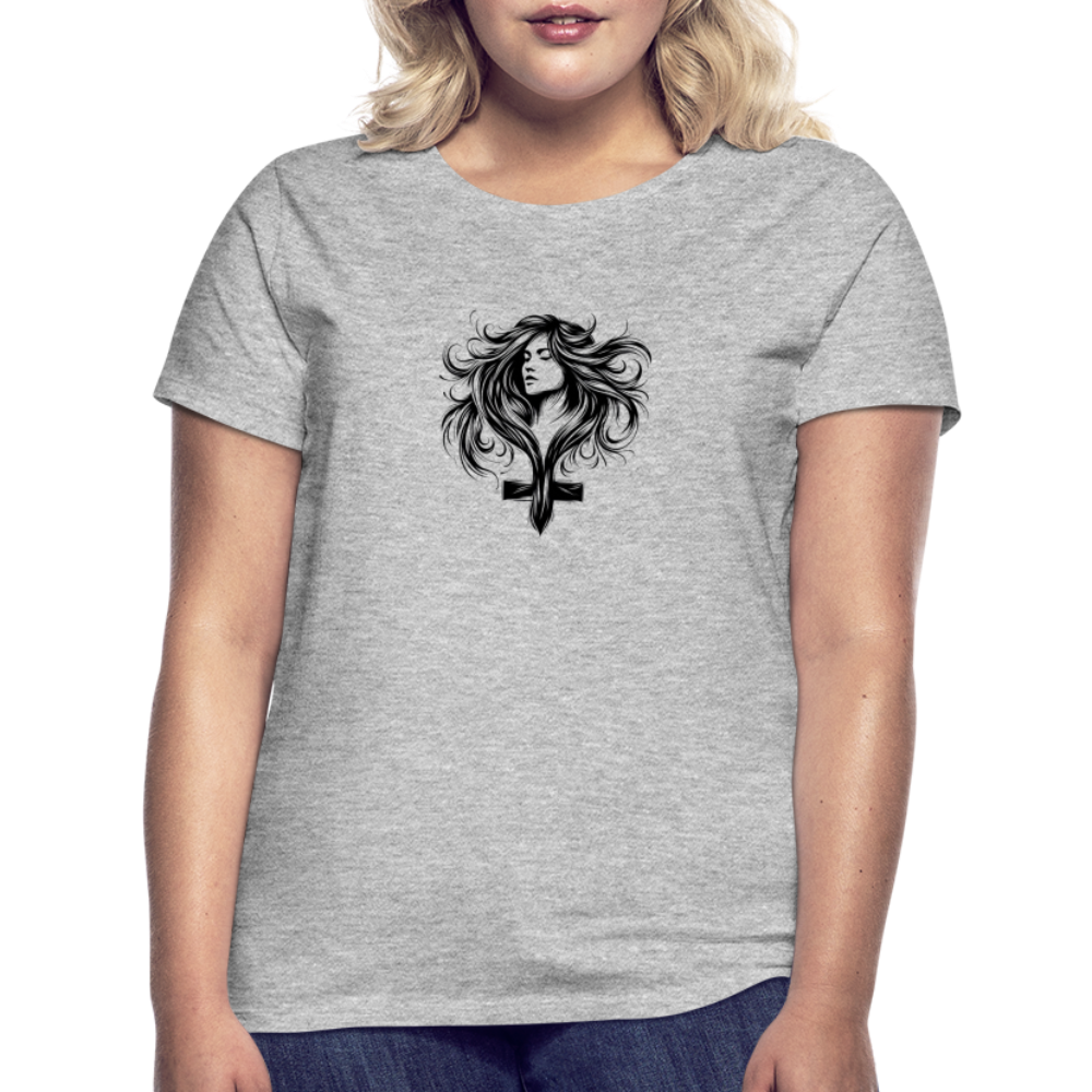 Frauen T-Shirt Stärke - Grau meliert