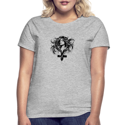 Frauen T-Shirt Stärke - Grau meliert