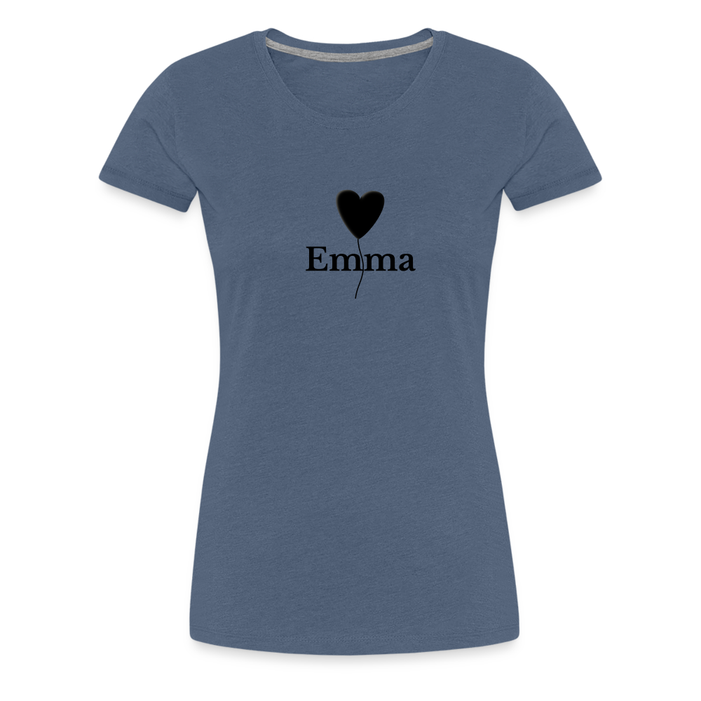 Frauen Premium T-Shirt Emma - Blau meliert