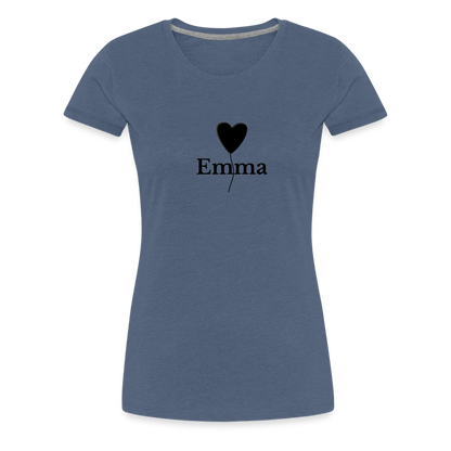 Frauen Premium T-Shirt Emma - Blau meliert