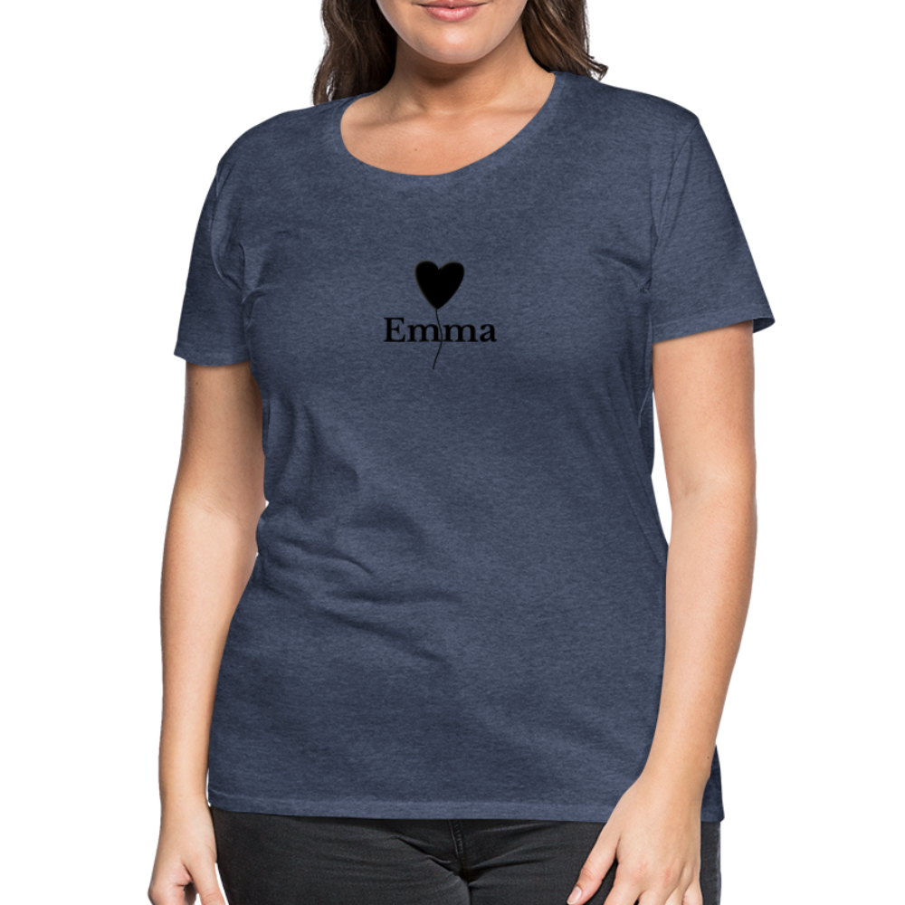 Frauen Premium T-Shirt Emma - Blau meliert