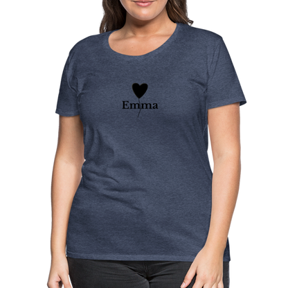 Frauen Premium T-Shirt Emma - Blau meliert