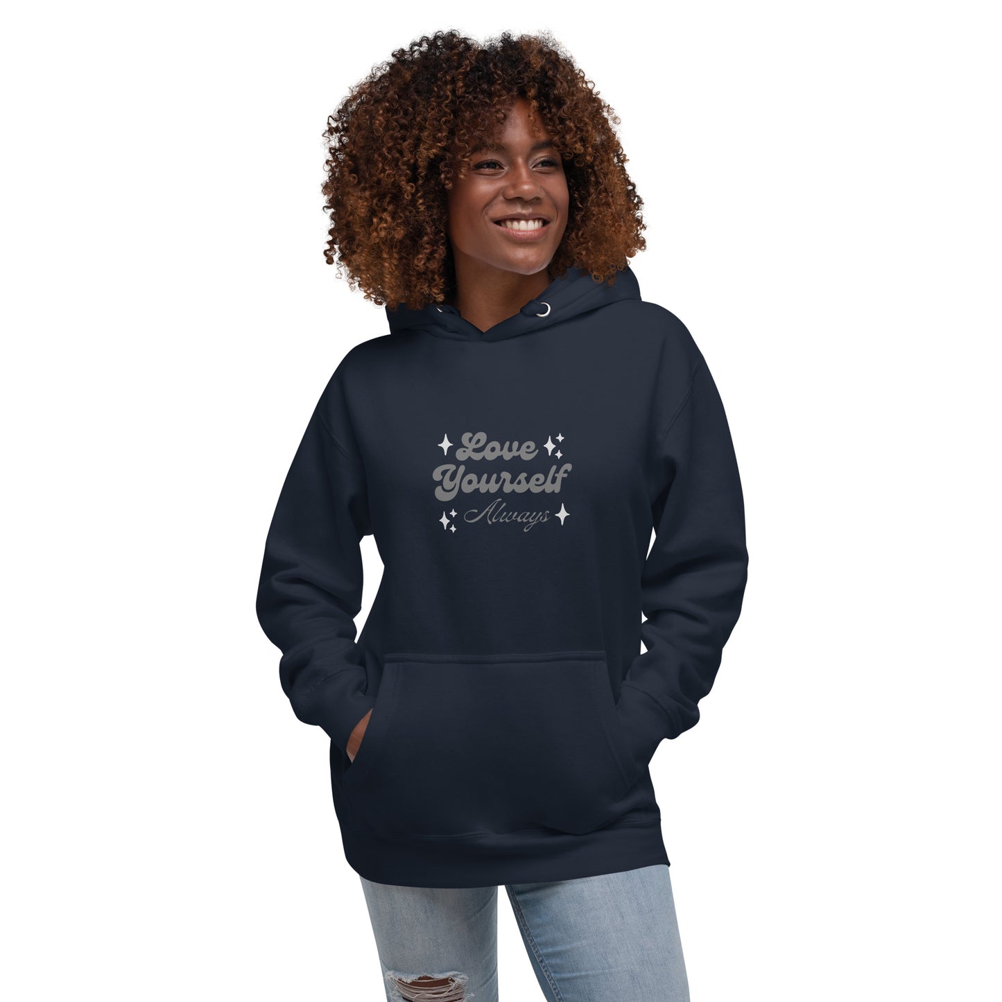 Damen Kapuzenpullover "Love yourself"